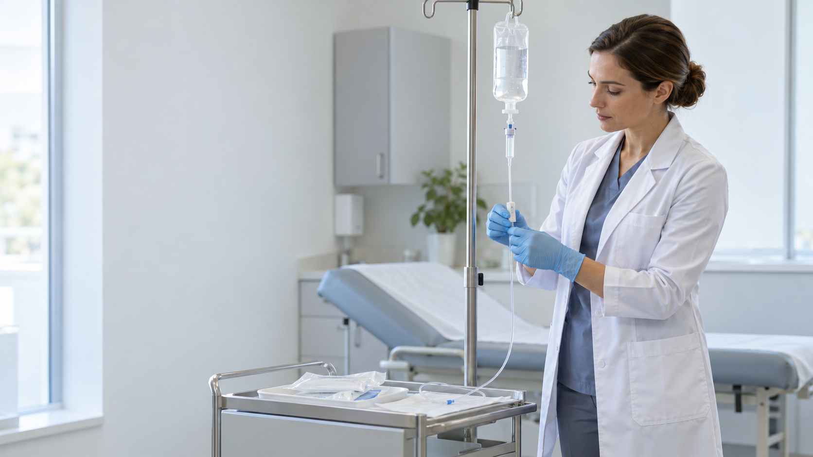 Капельница от похмелья Врач готовит капельницу